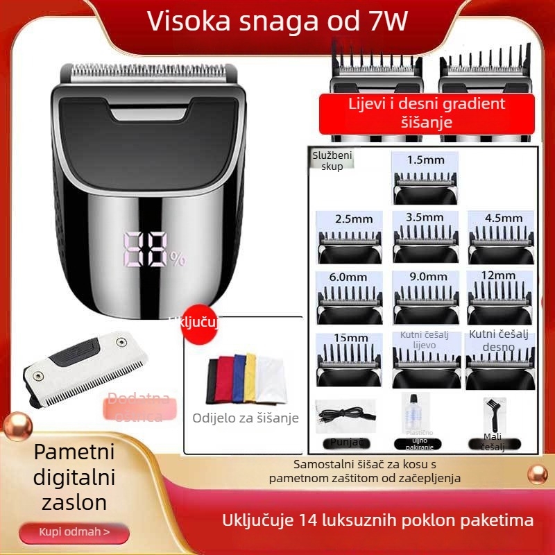 York električni stroj za šišanje kose za kućnu upotrebu s keramičkom oštricom, čišćenje bez vode