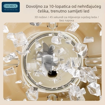 OIDIRE Prijenosna Električna Čaša Sokova, 70W, Ugrađena Baterija, Kapacitet 0.4 L, 7.4V, Plastično Tijelo