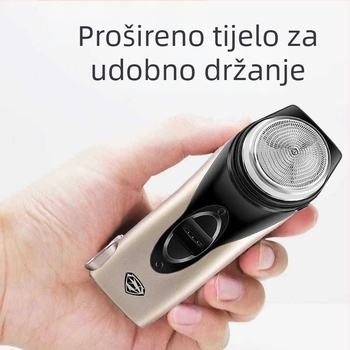 RS102 električni brijač, punjivi, rotirajuća glava s 1 oštricom, lebdeća glava, trajanje baterije 30 minuta