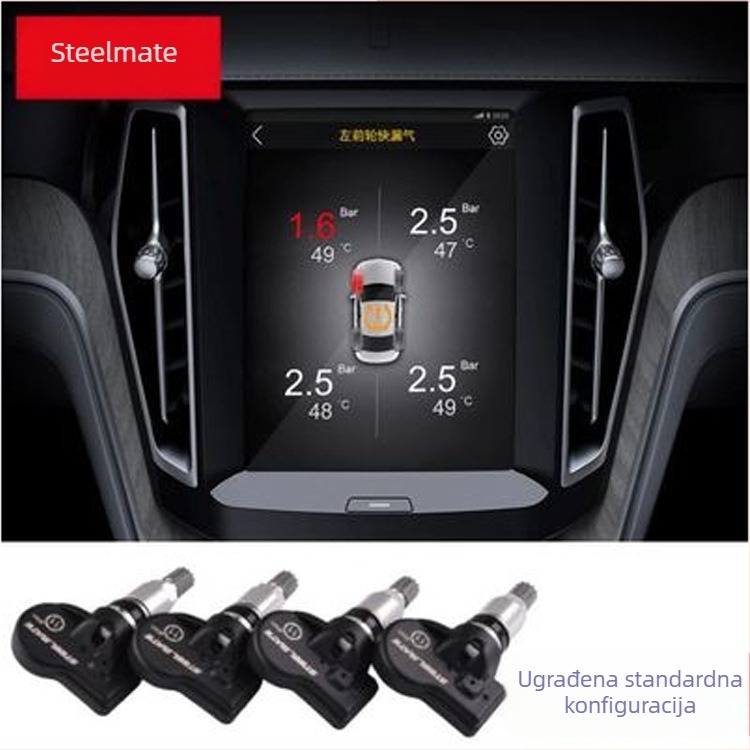 TPMS T630 Gen 5 za automobile i SUV-ove, Digitalni zaslon, Elektronički senzor, Visoka preciznost