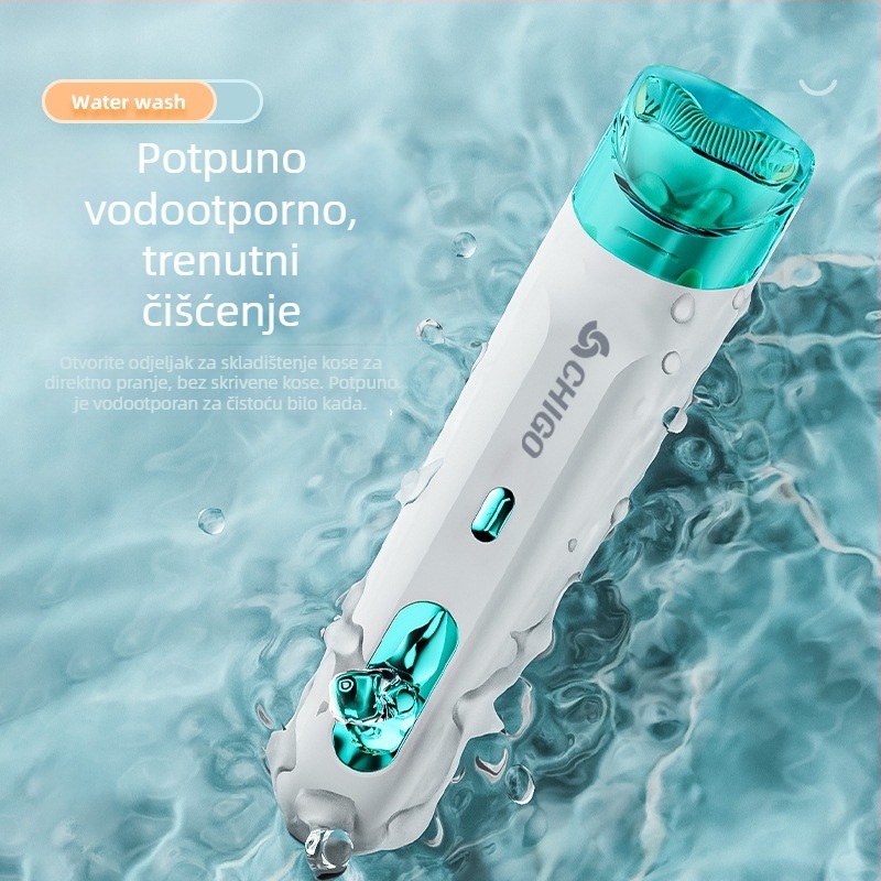 Dječji električni šišač za kosu s keramičkom oštricom, vodootporan, model 6658, pogodan za djecu, dvostruka napajanja (punjenje/struja)