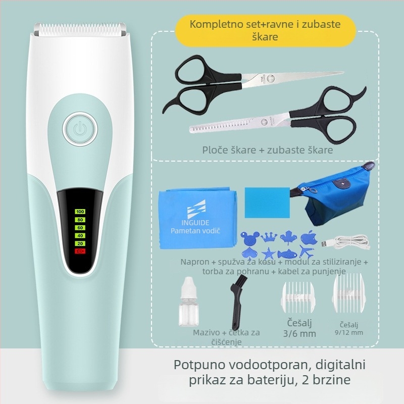 V21 Dječji električni uređaj za kosu – Punjiv, 6W, Vodootporan