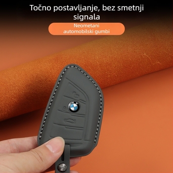BMW kućište za ključ od prave kože – luksuzni stil, kompatibilno s serijama 1/3/5 i modelima X1/X3/X5, mogućnost prilagodbe