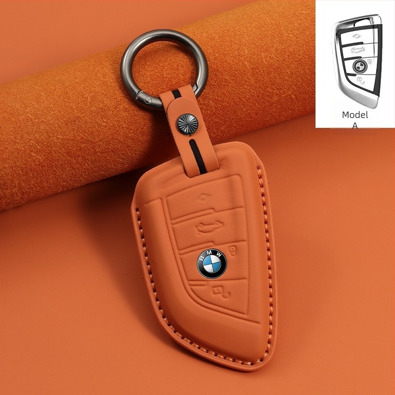 BMW kućište za ključ od prave kože – luksuzni stil, kompatibilno s serijama 1/3/5 i modelima X1/X3/X5, mogućnost prilagodbe