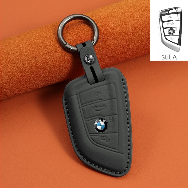 BMW kućište za ključ od prave kože – luksuzni stil, kompatibilno s serijama 1/3/5 i modelima X1/X3/X5, mogućnost prilagodbe