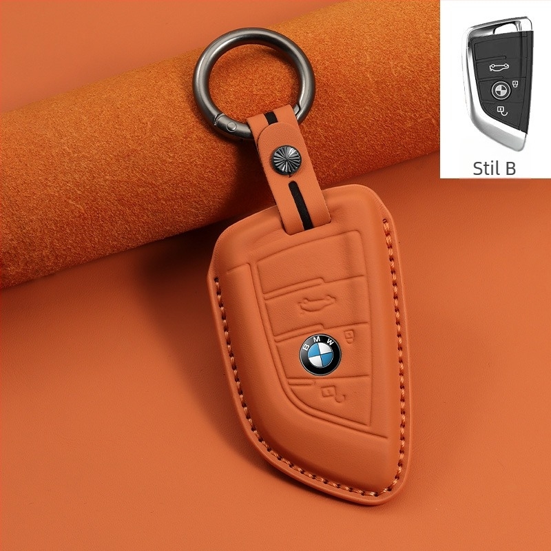 BMW kućište za ključ od prave kože – luksuzni stil, kompatibilno s serijama 1/3/5 i modelima X1/X3/X5, mogućnost prilagodbe