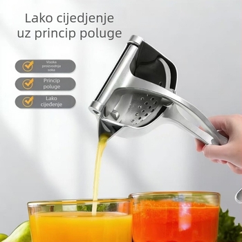 Ručna presa za sok, aluminijska legura, prijenosna, neelektrična, pogodna za limun, naranču, nar i šećernu trsku