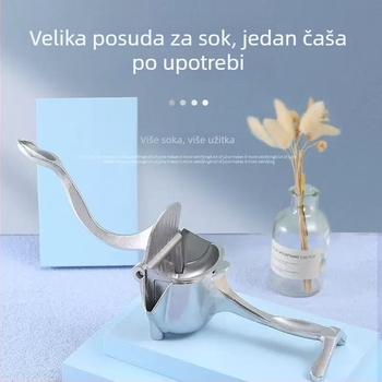 Ručna presa za sok, aluminijska legura, prijenosna, neelektrična, pogodna za limun, naranču, nar i šećernu trsku