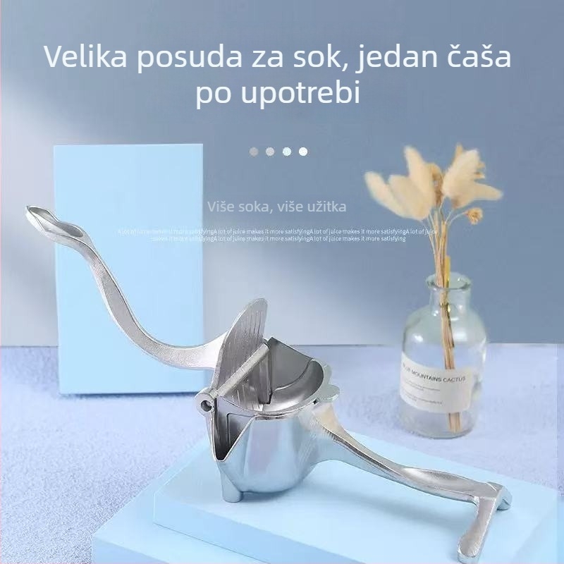 Ručna presa za sok, aluminijska legura, prijenosna, neelektrična, pogodna za limun, naranču, nar i šećernu trsku