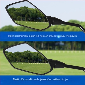 Retrovizor za električna vozila - široki vidni kut, univerzalna prilagodba triciklima