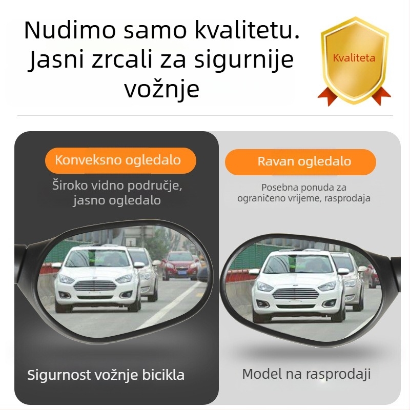 Retrovizor za električna vozila - široki vidni kut, univerzalna prilagodba triciklima