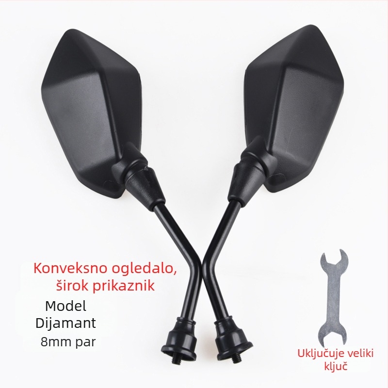 Retrovizor za električna vozila - široki vidni kut, univerzalna prilagodba triciklima
