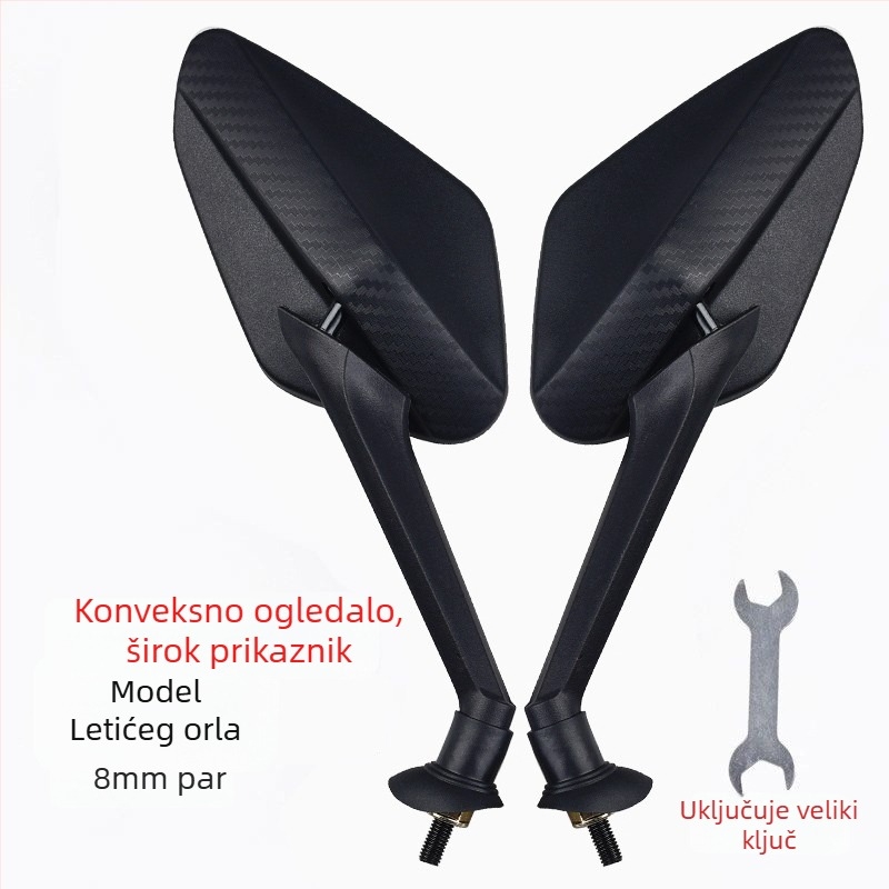 Retrovizor za električna vozila - široki vidni kut, univerzalna prilagodba triciklima