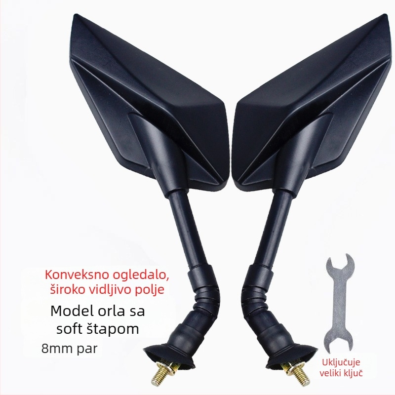 Retrovizor za električna vozila - široki vidni kut, univerzalna prilagodba triciklima