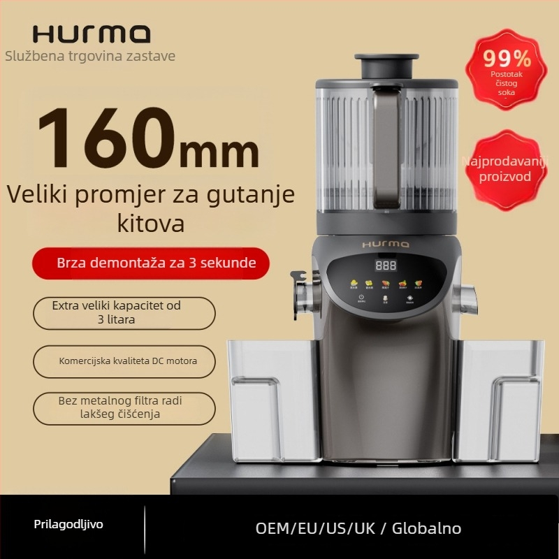 Kućni sokovnik s odjeljivanjem pulpe, veliki otvor, kapacitet 1 L, 201–500 W, do 12 000 obrt/min