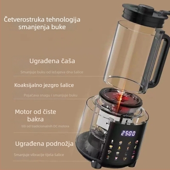 Watsons blender za kućnu upotrebu, kapacitet 1500 ml, za 3–5 osoba, dodirno upravljanje, bez filtracije soka, 3D ujednačeno zagrijavanje, niska buka