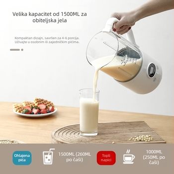 Stroj za sojino mlijeko Mis-dj01 - kućni, potpuno automatski, bez kuhanja, kapacitet 1,5 L, snaga 600 W, grijanje na šasiji, automatsko čišćenje