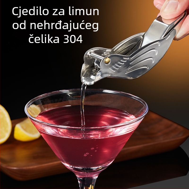 Ručni iscijeđivač citrusa – ručna upotreba, Nehrđajući čelik 304, Višestruka upotreba, Za limun i naranču