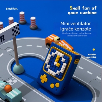 Ventilator za vrat bez lopatica, mini USB prijenosni ventilator, DIY dizajn od blokova