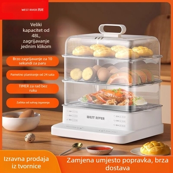 Električni parni kuhalo, jednoslojno, kapacitet 10 l ili više, kontrola dodirom, model 166