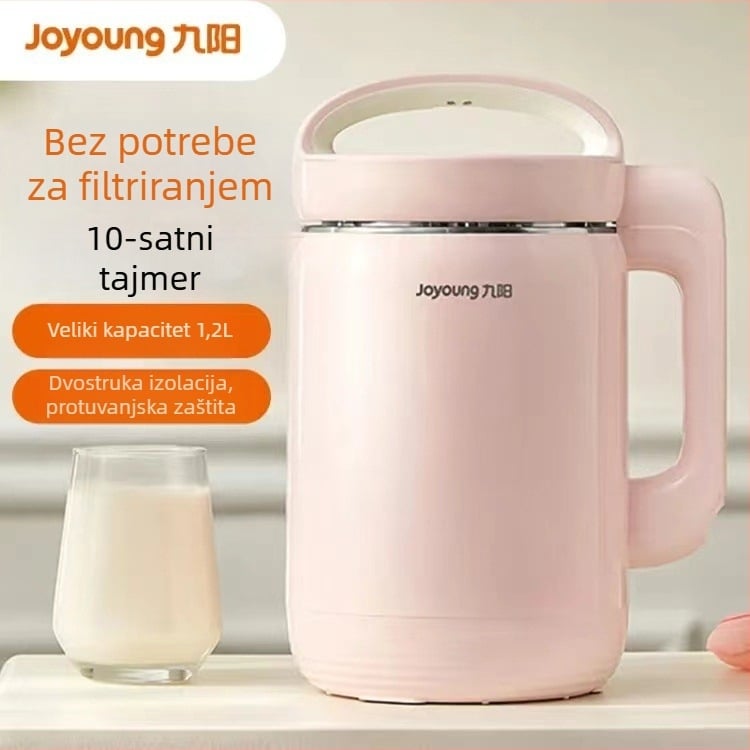 Joyoung Stroj za mlijeko od soje DJ12A-D2190, kapacitet 1.2 L, snaga 1000 W, napona 220 V, grijanje kućišta, mljevenje bez mrežice, funkcija grijanja