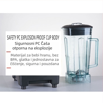 Višenamjenski blender za čajne trgovine s mliječnim napitcima, kuhinjski stroj visokih brzina, kapacitet ispod 10 L, 1500 W, više od 7 brzina, kućište od nehrđajućeg čelika