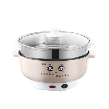 Električna posuda za kuhanje s nelepljivim unutarnjim dijelom, višenamjenska, snaga ispod 800W, za 1–2 osobe, plastično kućište, dubina unutarnje posude 10 cm; funkcije: parenje, kuhanje, prženje, dinstanje