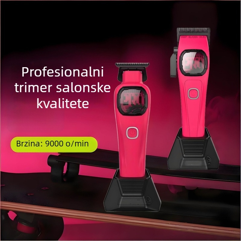 Profesionalni električni šišač za kosu za salone, bezčetkasti motor, nehrđajući čelik oštrice, ugrađena baterija 2000–4000 mAh, tihi rad