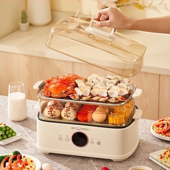 Kućni električni parni lonac, tri sloja, mehaničko upravljanje, 220V, model Hg-zg06