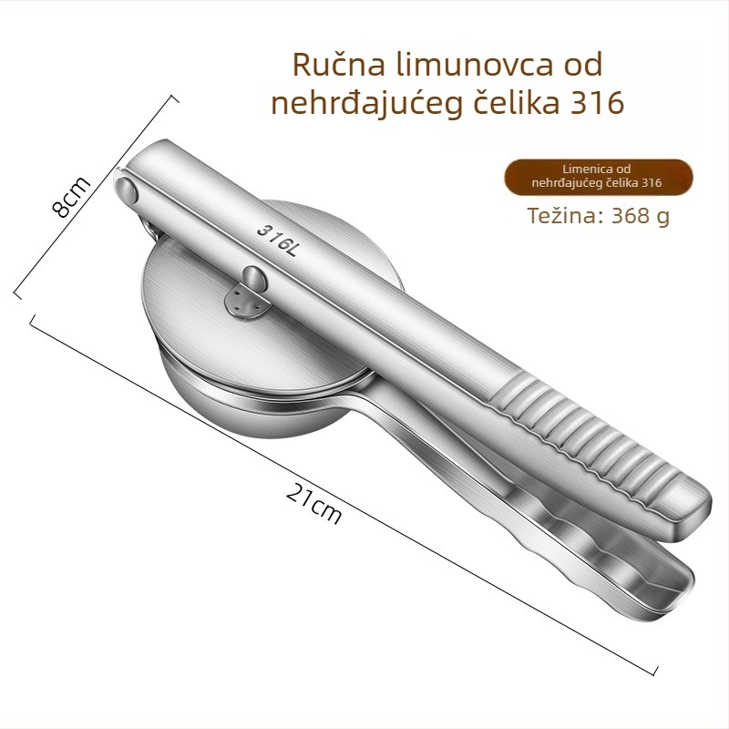 Ručni iscijeđivač limuna – 316 nehrđajući čelik, višenamjenski alat za cijeđenje