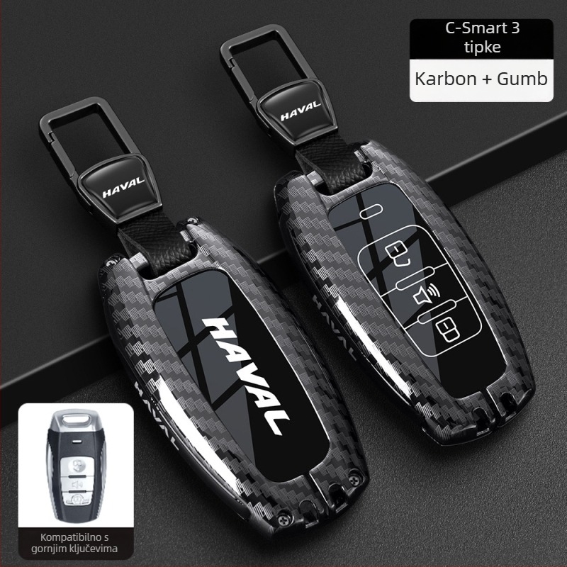 Poklopac ključa za Haval – kompatibilan s H6, F7 Gen3, M6 Gen2, H7, Xiaolong, H9, H2; Cinkova legura, Visoka kvaliteta, Boden brand