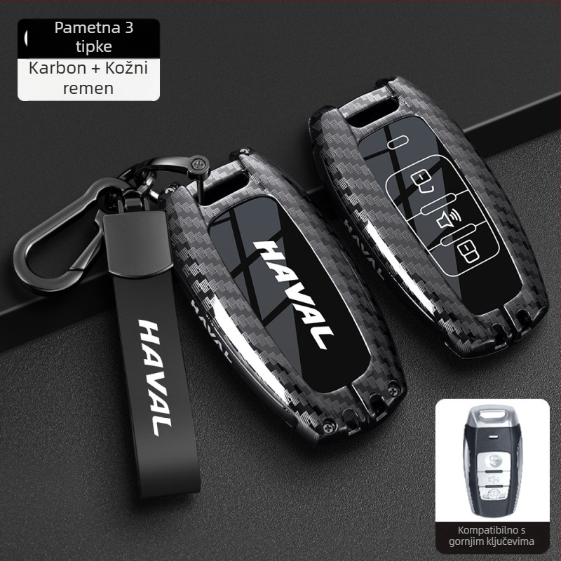 Poklopac ključa za Haval – kompatibilan s H6, F7 Gen3, M6 Gen2, H7, Xiaolong, H9, H2; Cinkova legura, Visoka kvaliteta, Boden brand