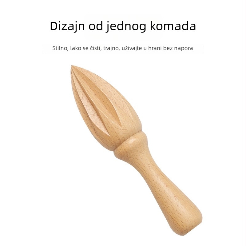 Ručna presnica za limun iz bukova drva, bez lakiranja, prenosiva za kućnu uporabu, moderni minimalistički stil