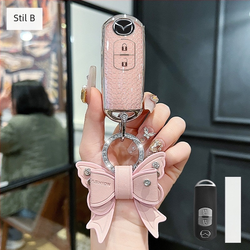 Kućište za ključ Mazda 3/Axela/Atenza – TPU, Trend stil, kompatibilno s CX-30/CX-50/CX-5/CX-4