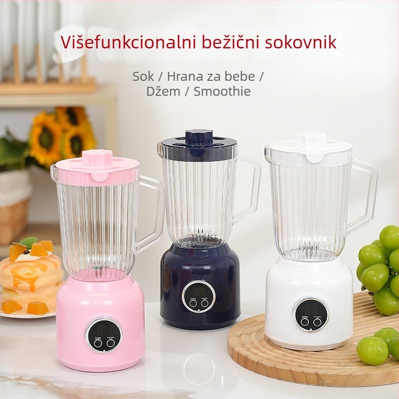 Prijenosni višenamjenski sokovnik za voće i povrće s miješalicom, prijenosna baterija, brzo proizvodnja kašice/pulpe, brzina 20001-22000 rpm, snaga 201-500 W, kapacitet 601-800 ml