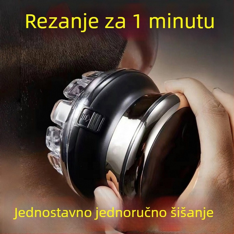 Električni uređaj za šišanje kose s motorom bez četkica, keramičke oštrice, punjiv, ugrađena baterija, niska buka