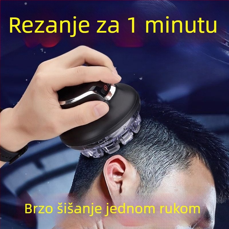 Električni uređaj za šišanje kose s motorom bez četkica, keramičke oštrice, punjiv, ugrađena baterija, niska buka