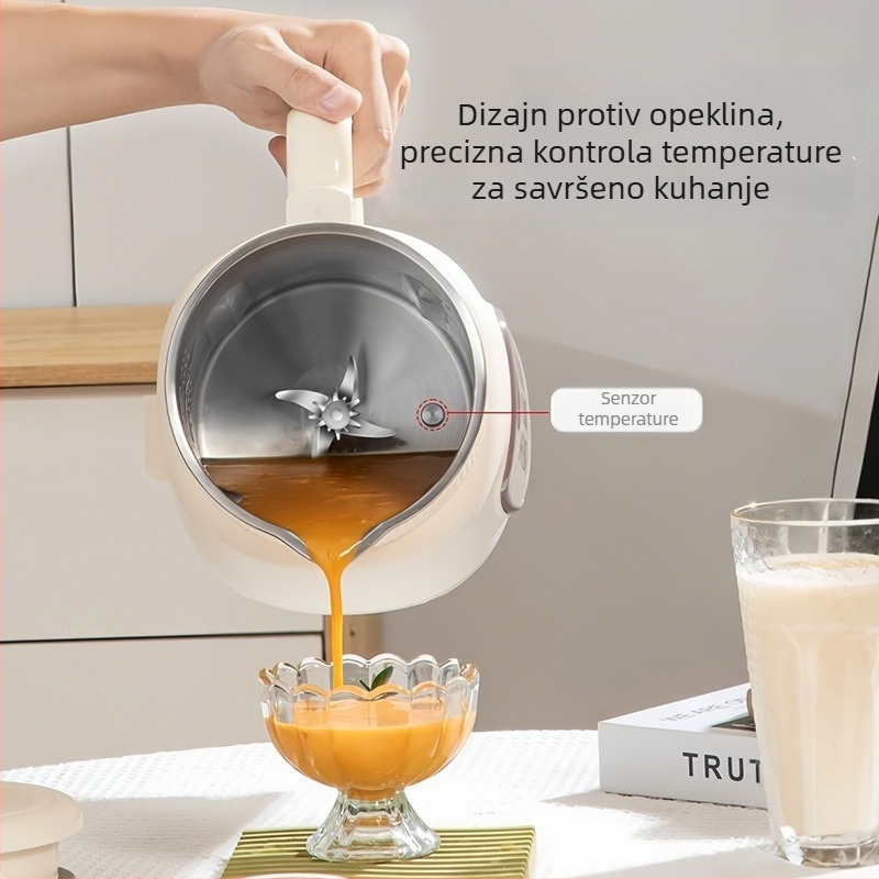 Visokos brzinski kućanski blender s tihim radom, G10: kapacitet ≥1,2 L, 2–4 porcije, kontrola tipkama, multifunkcionalan s filtrom za sok i sojino mlijeko, izolacija, tajmer, 3D ravnomjerno zagrijavanje.
