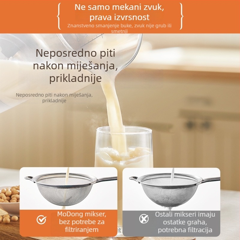 Toplinski mikser visokih brzina s funkcijom grijanja, višestruka upotreba, kapacitet 1,2 L, dodirno upravljanje, potpuno automatski rad