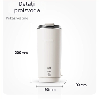 Prijenosna mašina za sojino mlijeko s staklenim kućištem, 300 W, kapacitet ispod 1 L, dodirno upravljanje.