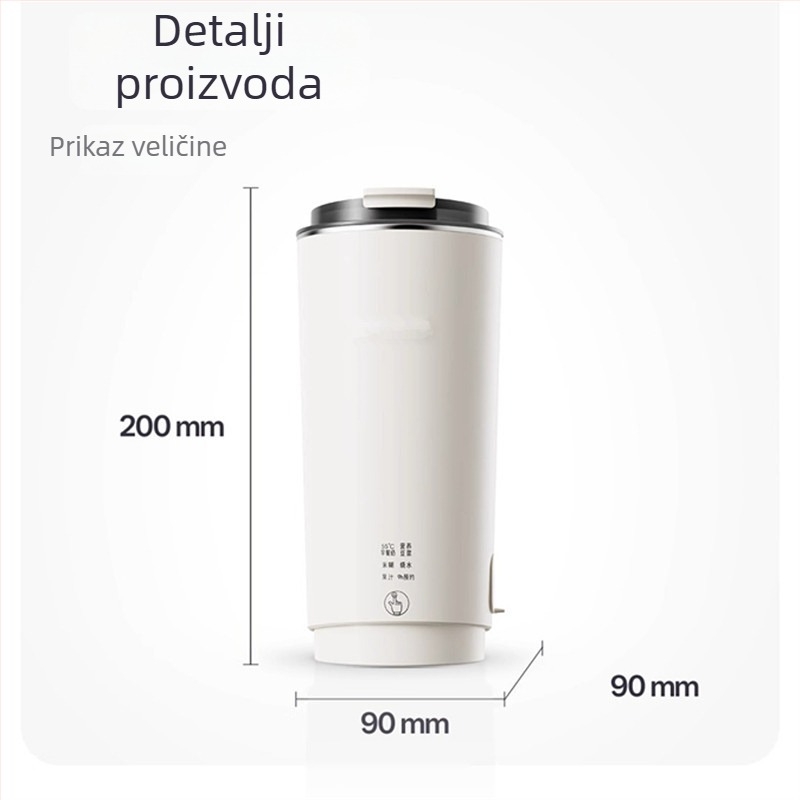 Prijenosna mašina za sojino mlijeko s staklenim kućištem, 300 W, kapacitet ispod 1 L, dodirno upravljanje.