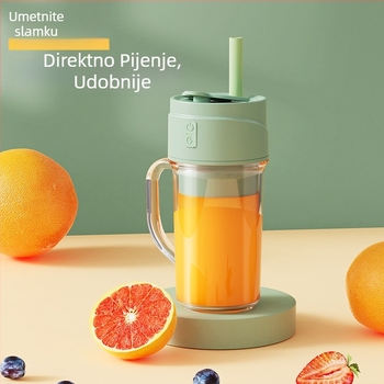 Prijenosna čašica za sok s bežičnim punjenjem, 18000 rpm, 5+ oštrica, kapacitet 340 ml, 50 W