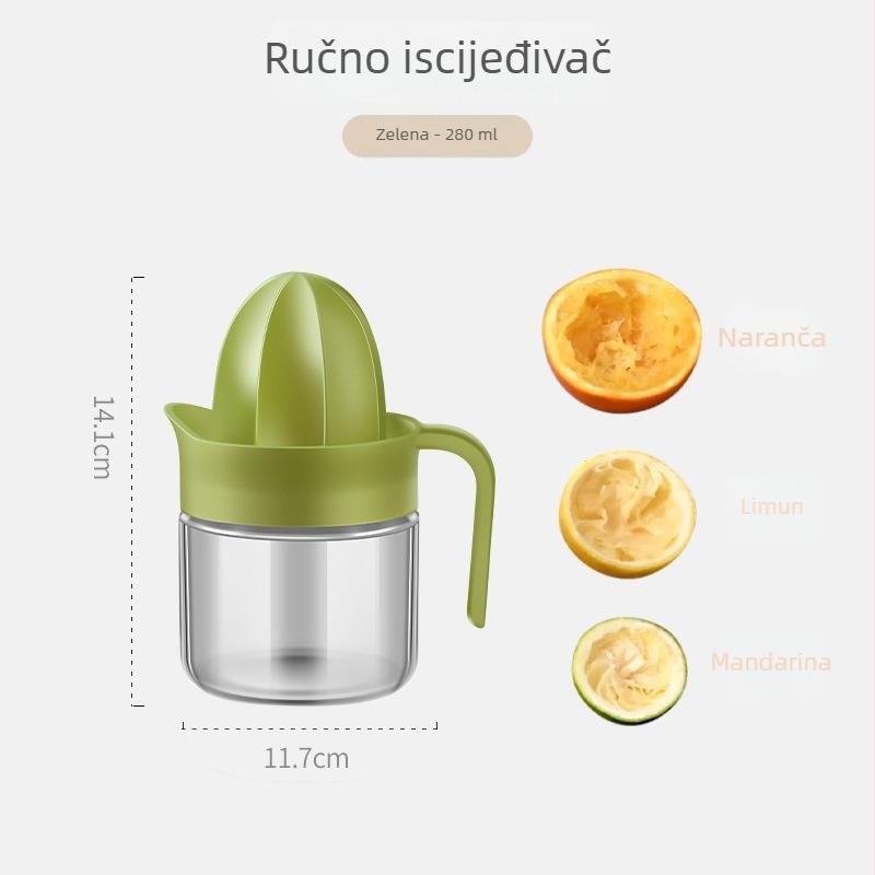 Ručni sokovnik za voće - moderan minimalistički dizajn, tijelo od soda-lime stakla, brend OnePlus, mogućnost ispisivanja logotipa, ne električni, pogodan kao dar