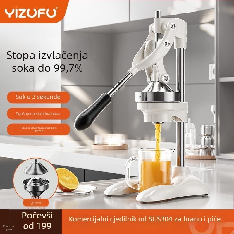Yizhifu Ručna presa za citruse od 304 nehrđajućeg čelika za sok od naranče