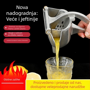 Ručni cijeđivač soka od aluminijske legure, ne električni, za kućnu upotrebu, višenamjenski, za limun i voće