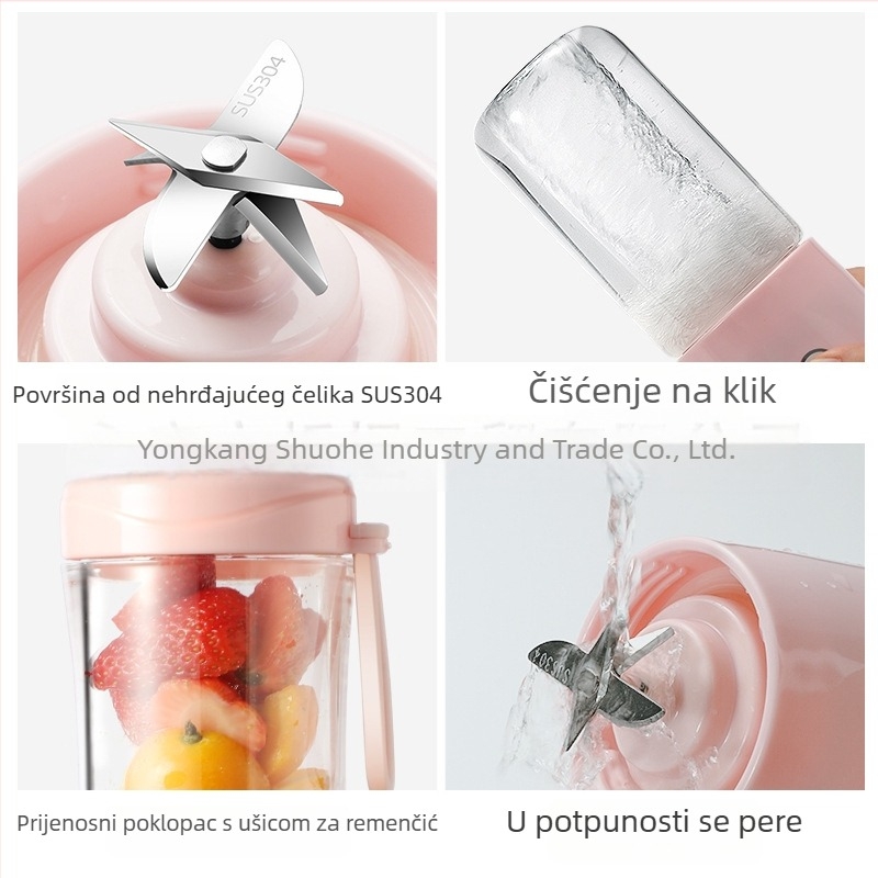 Aksesorij za cijeđenje: zasebno stakleno tijelo čaše, kapacitet 380 ml, snaga 35 W, brzina 17000 rpm, jednostruka oštrica