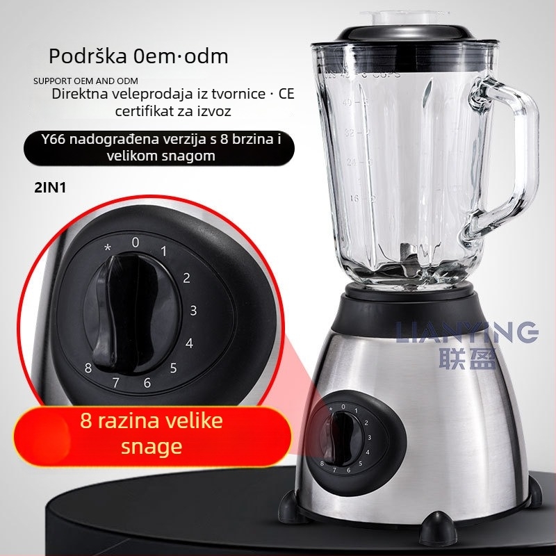 Y66 Nutrijentski ekstraktor blender za sokove, sojino mlijeko i dječju hranu, kapacitet 1–3 L