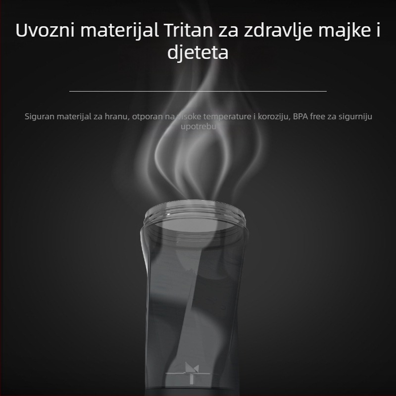 Prijenosna posuda za sok, 12V blender, 360W, 401–600 ml, Pet ili više oštrica, Ugrađena punjiva baterija