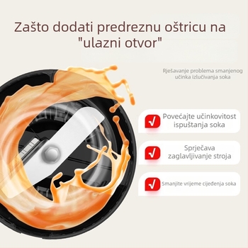 Apixintl Anben originalni kućni sokovnik za kućnu upotrebu – višefunkcionalan, potpuno automatski, 200 W, 1,2 L, 80 rpm, s nožem za rezanje