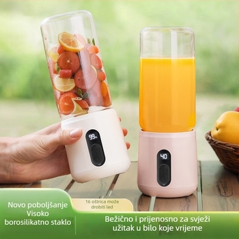 Prijenosni sokovnik i blender s bežičnim punjenjem, čaša za sok, električni kuhinjski uređaj